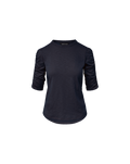 Waldorf Ruched-Sleeve Slub T-Shirt