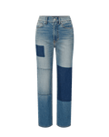 Dylan Patchwork Straight-Leg Jean