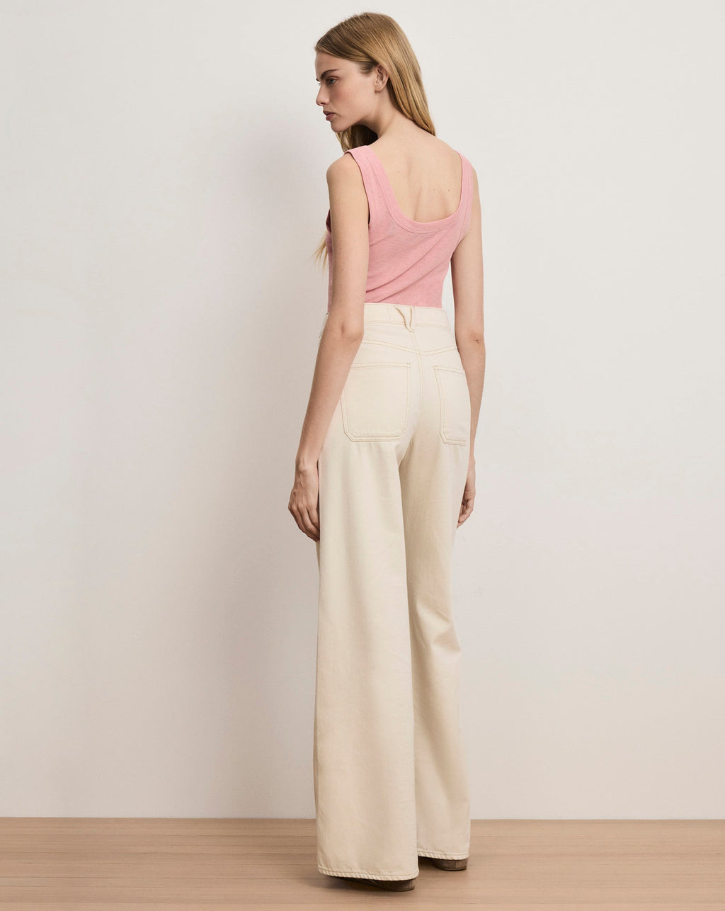Kasey Patch-Pocket Wide-Leg Jean