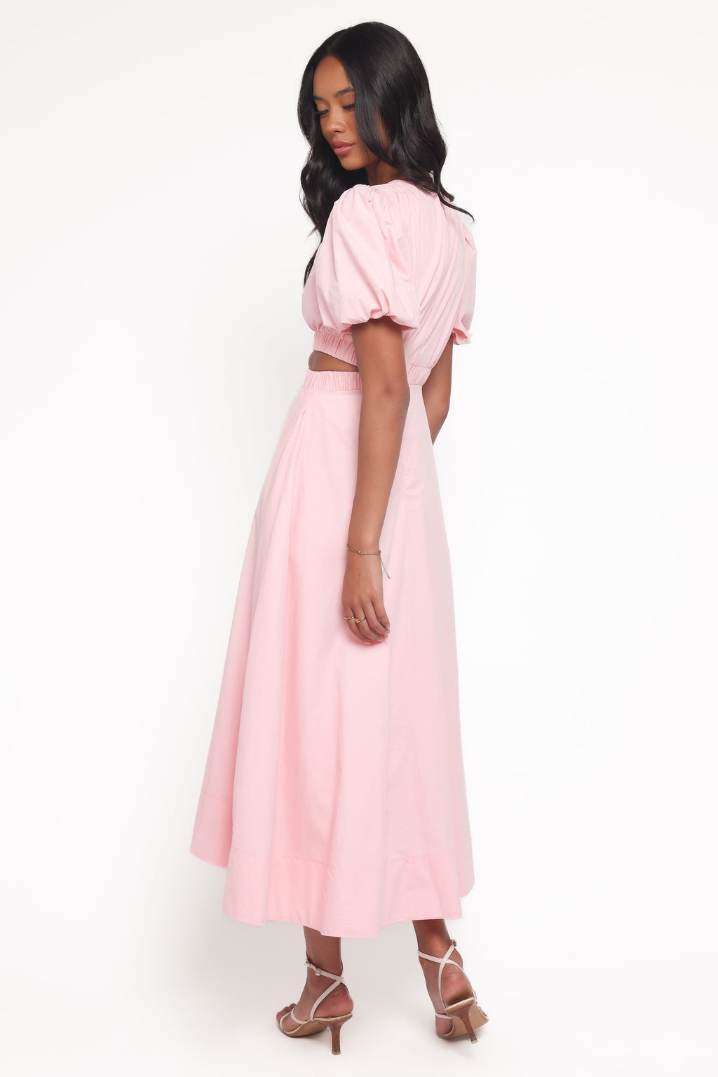 Aminah Puff Sleeve Dress - Pink