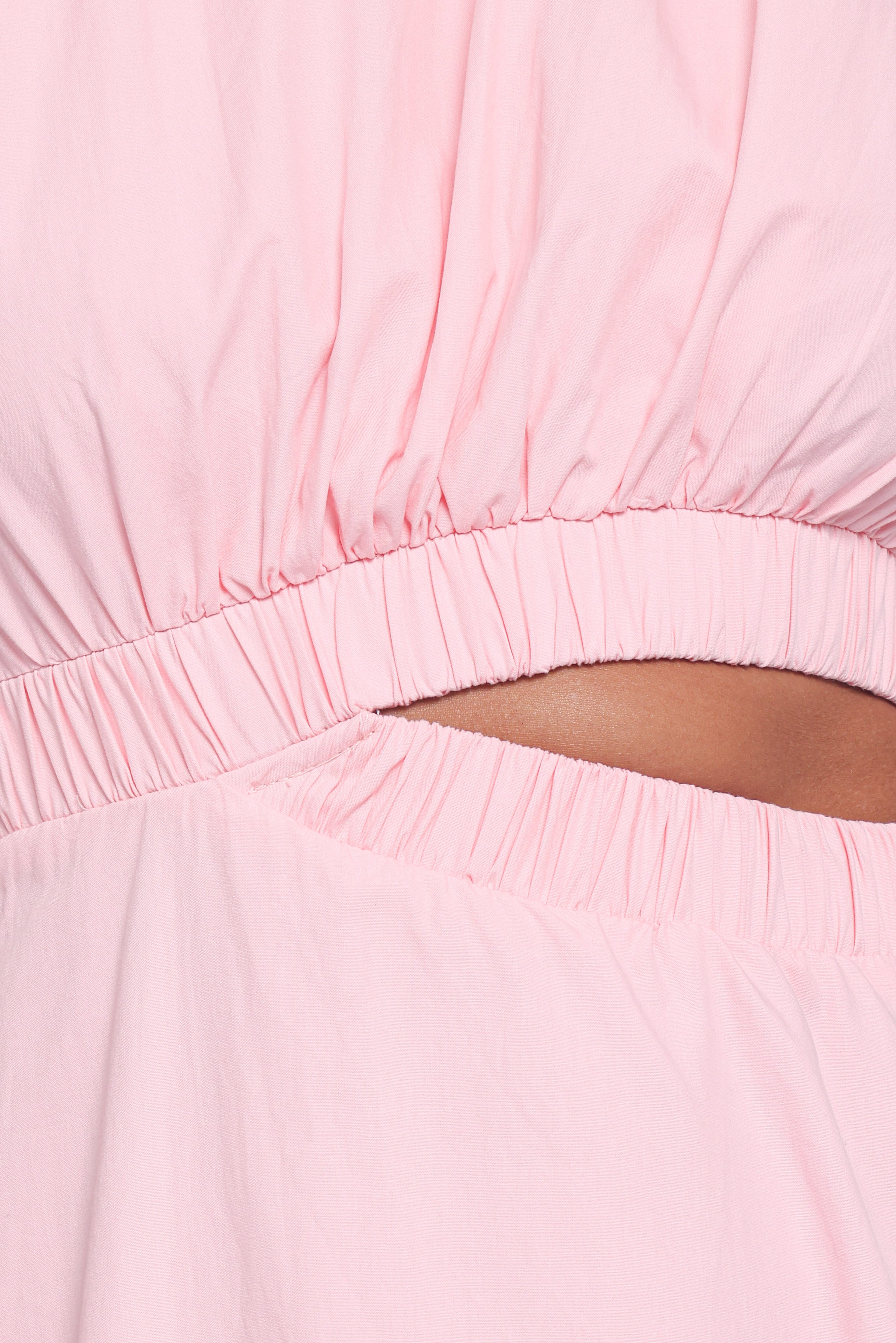 Aminah Puff Sleeve Dress - Pink